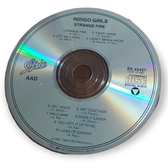Indigo Girls - Strange Fire [1989‎ CD] - Picture 3 of 3